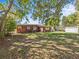 View of a spacious backyard with trees, a cozy shed and ample space for outdoor activities at 1921 Taylor Ave, Winter Park, FL 32792