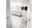 Bright bathroom with double vanity, modern fixtures, and a clean, neutral color palette at 1943 Fountains Dr, Kissimmee, FL 34744