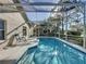 Refreshing screened pool with lounge chairs, offering a serene outdoor retreat and relaxation space at 2316 Paulette Dr, Haines City, FL 33844
