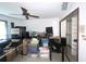 Bedroom with boxes and storage containers and a closet with sliding doors at 3725 Blossom St, Kissimmee, FL 34746