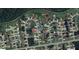Aerial view showcasing a neighborhood with winding streets, lush greenery, and neatly arranged houses at 633 Kangaroo Dr, Kissimmee, FL 34759