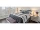 Comfortable bedroom featuring a king-size bed with stylish bedding and bedside tables with lamps at 13831 Briand Ave, Orlando, FL 32827