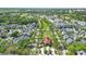 Expansive aerial view of a residential community featuring lush green spaces, tree-lined streets, and diverse architectural styles at 205 Norfolk Pl, Celebration, FL 34747