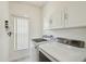 The laundry room features sleek appliances and ample cabinet space at 531 Barcelona Dr, Poinciana, FL 34759
