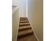Carpeted stairs leading to upper level, showcasing neutral wall paint and natural light at 6148 Westgate Dr # 302, Orlando, FL 32835