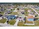 Overview of the neighborhood with homes that feature a pool and solar panels at 152 Big Black Dr, Kissimmee, FL 34759