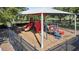 Fenced-in playground features shade canopy, climbing structures, and slides at 2102 Congress Ln, St Cloud, FL 34769