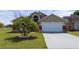 Inviting single Gathering home showcasing well-manicured lawn, 2 car garage, and beautiful landscaping at 2150 Flintlock Blvd, Kissimmee, FL 34743
