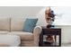 Comfortable living room with patterned throw pillows and decorative lamp at 3010 Camden Way, Davenport, FL 33837