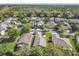 Aerial view of a residential neighborhood with houses, trees, and green spaces at 439 Madera Pass, Poinciana, FL 34759