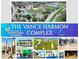 Community complex aerial view with a baseball field, pool, playground, and water park in the Poinciana Villages at 64 Citrine Loop, Kissimmee, FL 34758