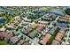 An aerial view shows a beautiful community with many homes, pools, lakes, and tennis courts at 14049 Millington St, Orlando, FL 32832