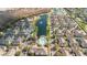Aerial view of neighborhood with community pool, pond, and residential housing at 2200 San Vittorino Cir # 105, Kissimmee, FL 34741