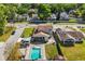 Beautiful aerial view of a well-maintained home with a private pool, lush greenery, and a spacious backyard at 2566 Conway Gardens Rd, Orlando, FL 32806
