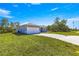 A single-story home with a two-car garage, a well-kept lawn, and a charming, light-colored exterior at 2700 Sw 162Nd St Rd, Ocala, FL 34473