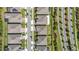 Aerial view of a residential neighborhood, landscaped with sidewalks, parking, and green space at 2719 River Creek Ln, St Cloud, FL 34771
