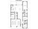 Detailed floor plan of the home featuring 3 bedrooms, 2 bathrooms, kitchen, living room, and a 3-car garage at 2768 Matera Dr, St Cloud, FL 34771