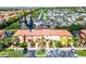 Overhead shot of attractive townhomes with a bright-blue pin marking the listing location at 4743 Vero Beach Pl, Kissimmee, FL 34746