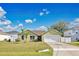 Charming single-story home with a well-maintained lawn, two palm trees and a two-car garage at 50 Sawfish Ct, Kissimmee, FL 34759