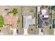 Overhead view of the home with a spacious backyard, showing the layout and proximity to neighboring properties at 6056 Hillside Heights Dr, Lakeland, FL 33812