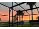 The backyard with a view of the sunset at 6132 Waterfield Way, St Cloud, FL 34771