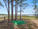 Lush green putting green nestled among trees, enhancing the natural landscape at 6132 Waterfield Way, St Cloud, FL 34771