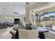 Dining area offering great views of a living room and a screened outdoor space at 6132 Waterfield Way, St Cloud, FL 34771