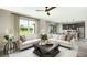 Comfortable living room area, seamlessly flows into the kitchen space, perfect for entertaining guests at 614 Heritage Square Dr, Haines City, FL 33844