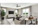 Inviting living room with large windows providing natural light and comfortable seating arrangement at 614 Heritage Square Dr, Haines City, FL 33844