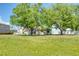 Wide backyard featuring lush green grass, and mature trees in the background at 7316 Hunters Greene Cir, Lakeland, FL 33810