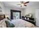 Relaxing main bedroom with a king-sized bed and private balcony access at 7526 Pellham Way, Kissimmee, FL 34747
