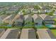 Aerial view of homes with backyard pools in the neighborhood at 7615 Brookhurst Ln, Kissimmee, FL 34747