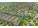 Aerial view of a neighborhood filled with homes and private pools at 7615 Brookhurst Ln, Kissimmee, FL 34747