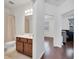 Bathroom with a shower and views into a bedroom and Bedroom at 8498 Powder Ridge Trl, Windermere, FL 34786