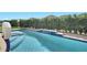 Backyard pool area with waterfall feature and a basketball hoop nearby at 8498 Powder Ridge Trl, Windermere, FL 34786