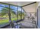 Relaxing screened-in patio with comfortable seating and beautiful water view at 238 Acadia Dr, Poinciana, FL 34759