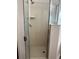 Glass enclosed shower with silver trim at 2520 Azzurra Ln, Ocoee, FL 34761