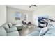 Inviting living room featuring natural light, a comfortable sectional sofa, tile floors, and ceiling fan at 4623 Wandsworth Way, Davenport, FL 33837