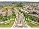 Aerial view of the Lakeview Preserve community entrance, showcasing its layout and landscaping at 4717 Weatherbell Rd, Winter Garden, FL 34787