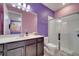 Vibrant bathroom with modern fixtures and a glass-enclosed shower at 4717 Weatherbell Rd, Winter Garden, FL 34787