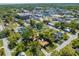 Aerial view of a neighborhood close to shopping and business district with property marked with a pin at 815 Kentucky Ave, St Cloud, FL 34769