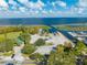 Aerial view of a parking area for boat trailers and a marina near the waterfront community and recreation area at 815 Kentucky Ave, St Cloud, FL 34769