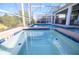 Inviting spa and pool area with a screened-in enclosure for year-round enjoyment and relaxation at 8817 Cruden Bay Ct, Davenport, FL 33896