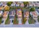 A birds-eye view showing the property, surrounding houses, yards, and community layout at 133 Rona Ln, Davenport, FL 33897