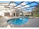 Beautiful screened pool area with ample space for relaxation and outdoor dining at 2173 Victoria Dr, Davenport, FL 33837