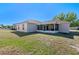 Expansive backyard featuring a covered patio and a well-manicured lawn for outdoor enjoyment at 258 Grouper Ct, Kissimmee, FL 34759