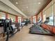 Stay fit in the spacious gym, featuring modern exercise equipment, large mirrors, and plenty of natural light at 2621 Corvette Lane, Kissimmee, FL 34746