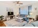 Comfortable living room with hardwood floors, plush seating, and a cozy atmosphere at 501 Heartwell Dr, Poinciana, FL 34759