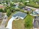 Aerial view showcases a new single-story home in a residential neighborhood, highlighting its curb appeal at 780 Kangaroo Ct, Deltona, FL 32738
