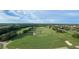 Scenic aerial view of a well-maintained golf course with lush green fairways and mature trees at 1506 Euston Dr, Reunion, FL 34747